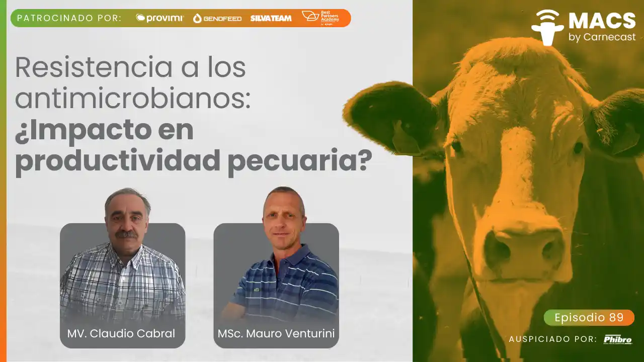 CarneCast #89 – Resistencia a los antimicrobianos: ¿Impacto en productividad pecuaria? – MV. Claudio Cabral